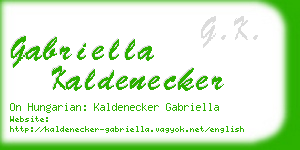 gabriella kaldenecker business card